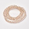 Electroplate Transparent Glass Beads Strands EGLA-A034-T6mm-T15-2
