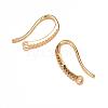 Brass Micro Pave Cubic Zirconia Earring Hooks ZIRC-K018-02G-1