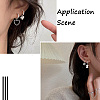 Fashewelry 8Pairs 4 Colors Ring Brass Hoop Earrings EJEW-FW0001-01-5