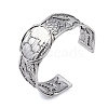 Constellation Alloy Open Cuff Bangles for Women Men BJEW-C064-01AS-09-1