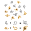16 Sets 2 Colors 201 Stainless Steel Snap Clasps STAS-HY0001-90-1