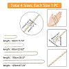 4Pcs 4 Styles Iron Curb Chain Bag Strap FIND-WR0001-22G-4