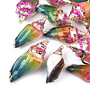 Spray Paint & Electroplate Spiral Shell Pendants X-SSHEL-S262-02C-1