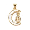 Brass Micro Pave Clear Cubic Zirconia Pendants KK-I712-49G-07-1