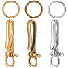 9Pcs 9 Styles Alloy & Brass D-Ring Anchor Shackle Clasps KK-SC0006-36-6