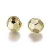 Plating Plastic Acrylic Faceted Round Beads PACR-L002-8mm-G-1