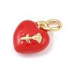 Brass Enamel Charms KK-P339-25G-02-2