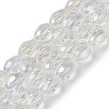 Transparent Electroplate Glass Beads Strands EGLA-N013-T8mm-B-M-2