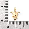 Brass Pave Clear Cubic Zirconia Charms KK-C096-14A-G-3