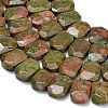 Natural Unakite Beads Strands G-C285-A12-01-3