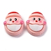 Pink Christmas Theme Resin Cabochons RESI-R451-01C-1