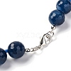 Star Cut Round Natural Jade(Dyed & Heated) Beaded Necklaces for Women G-B122-03B-3