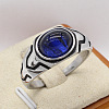 316L Surgical Stainless Steel and Synthetic Gemstone Finger Rings for Men FS-WG3E90C-08-1