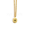 Golden Titanium Steel Pendant Necklace PW-WG7F300-03-1