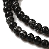 Synthetic Silver Line Coal Quartz Beads Strands G-Q161-A01-01-3