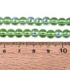 Transparent Electroplate Glass Beads Strands LS-EGLA-Q132-6MM-01A-20-4