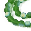Frosted Transparent Glass Beads Strands GLAA-T032-T10mm-MBB07-3