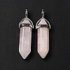 Natural Rose Quartz Double Terminated Pointed Pendants X-G-D415-12-1