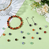 2 Strands Chakra Theme Natural Red Rainbow Jasper & Yellow Aventurine & Tiger Eye & Green Aventurine & Blue Spot Stone & Lapis Lazuli & Amethyst Beads Strands G-SP0001-23-3