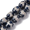 Handmade Blue and White Porcelain Beads PORC-I027-16B-1