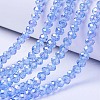 Electroplate Glass Beads Strands X-EGLA-A034-T6mm-B09-1