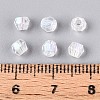 Transparent Spray Painted Glass Beads X1-EGLA-N018-4mm-12-4