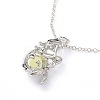 Luminous Alloy Locket Pendant Necklaces NJEW-F284-06B-2