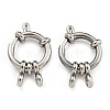 Non-Tarnish 304 Stainless Steel Spring Ring Clasps STAS-G190-17P-D-1