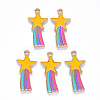 Alloy Enamel Comet Star Pendants LS-ENAM-N054-010A-1