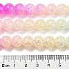 Spray Painted Crackle Glass Beads Strands DGLA-C002-10mm-05-5