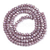 Electroplate Glass Beads Strands EGLA-A034-P2mm-B19-2
