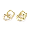 Real 18K Gold Plated Brass Ring Dangle Hoop Earrings EJEW-L268-019G-05-2