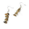 Natural Labradorite Chip Beads Dangle Earrings EJEW-JE04649-07-1