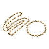 304 Stainless Steel Link Chain Bracelet & Necklace Jewelry Sets SJEW-L199-12G-4
