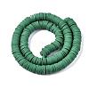 Flat Round Handmade Polymer Clay Beads CLAY-R067-10mm-46-2