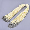 Waxed Cotton Cord Necklace Making MAK-S032-1.5mm-B19-1