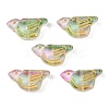 Electroplate and Golden Metal Enlaced Glass Beads EGLA-T029-03C-1