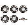 6Pcs ABS Plastic Imitation Pearl Shank Buttons BUTT-PH0001-51AG-1