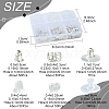 6 Styles Brass Bullet Clutch Bullet Clutch Earring Backs with Pad FIND-FS0003-08P-4