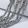 Electroplate Glass Beads Strands EGLA-A034-J8mm-Y01-1