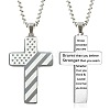 American Flag Bible Cross 304 Stainless Steel Pendant Necklaces for Men FS-WGFCD71-03-1
