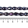 Transparent Electroplate Glass Beads Strands EGLA-N013-T8mm-B06-4