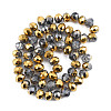Transparent Crackle Electroplate Glass Beads Strands EGLA-T008-028-B02-3