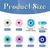  175Pcs 7 Colors Handmade Evil Eye Lampwork Beads EGLA-TA0001-32-13