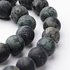 Frosted Round Natural Kambaba Jasper Bead Strands G-J346-30-8mm-1