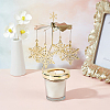 430 and 201 Stainless Steel Rotating Candlestick Tealight Candle Holder DJEW-WH0039-24G-4