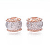 Rack Plating Alloy European Beads MPDL-N039-199-01RG-1