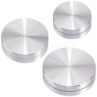 3Pcs 3 Styles Aluminum Turntable Base Table Tray FIND-SP0004-52-1