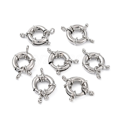 Rack Plating Brass Spring Ring Clasps KK-D399-B-P-NF-1