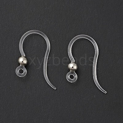 Transparent Resin Earring Hooks LS-RESI-G050-01P-1